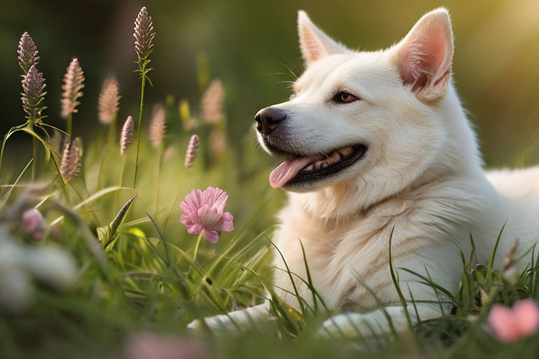 Pes v trave